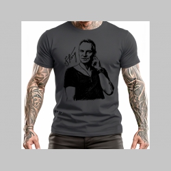 Sting - šedé pánske tričko 100%bavlna Sting - šedé pánske tričko 100%bavlna